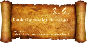 Konkolyovszky Orsolya névjegykártya
